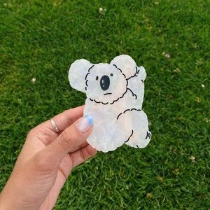 White Koala Hair Claw